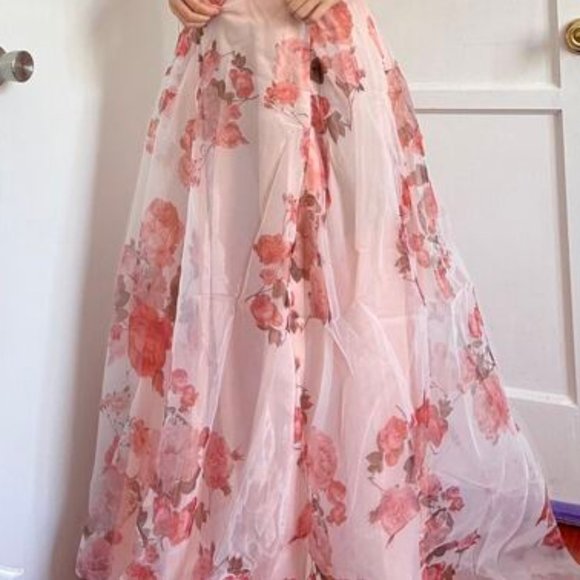 One Shoulder Knot Side Floral Dress - Picture 9 of 9